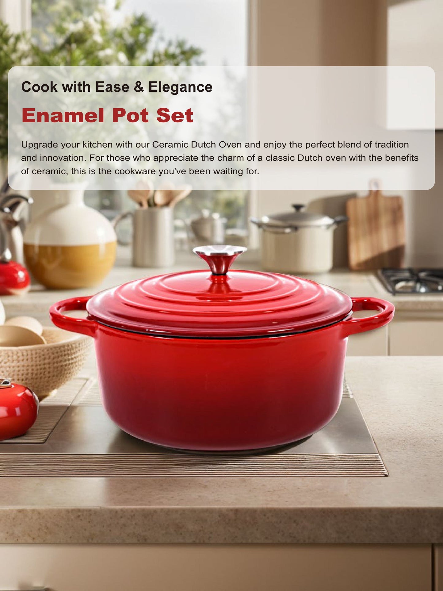 Ceramic Dutch Oven on the table by Elvira